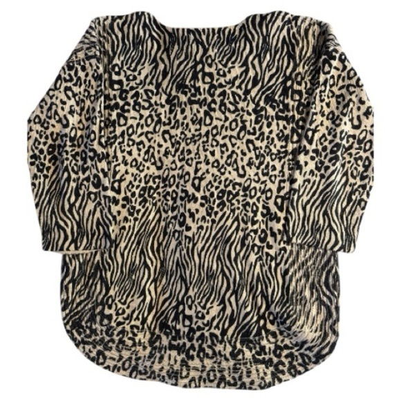 Dana Buchman Animal Print Sweater - Picture 2 of 6